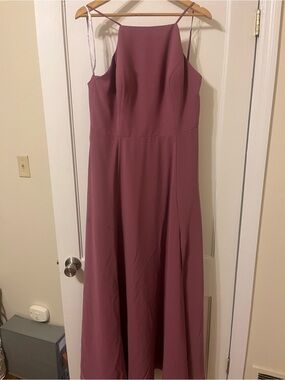 David's Bridal Chianti Spaghetti-Strap Bridesmaid Gown